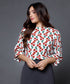Long sleeve elasticated round neck top